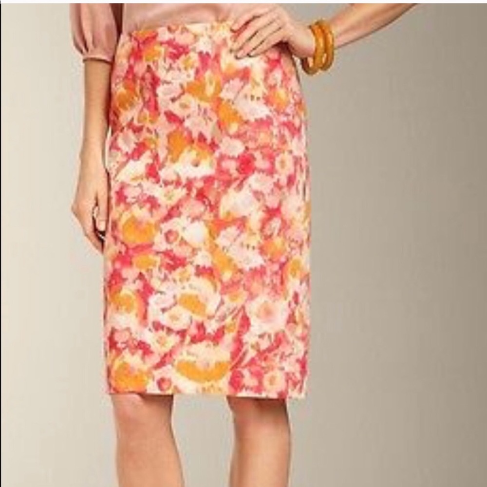Talbots floral skirt